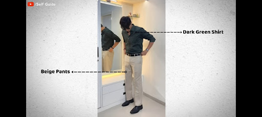Muted Green Shirt with Black Pant