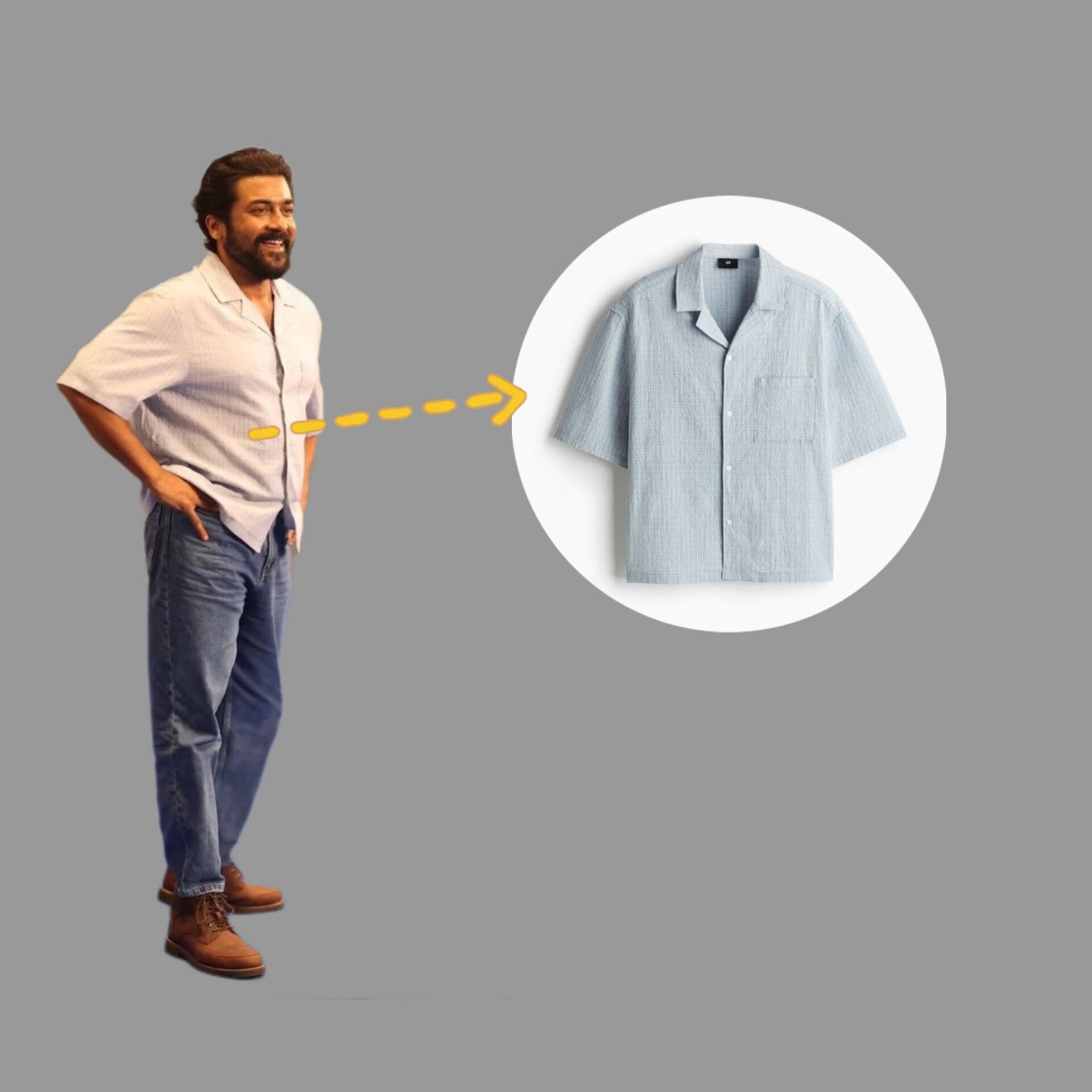 Suriya Outfit की लाइट ब्लू कैज़ुअल शर्ट