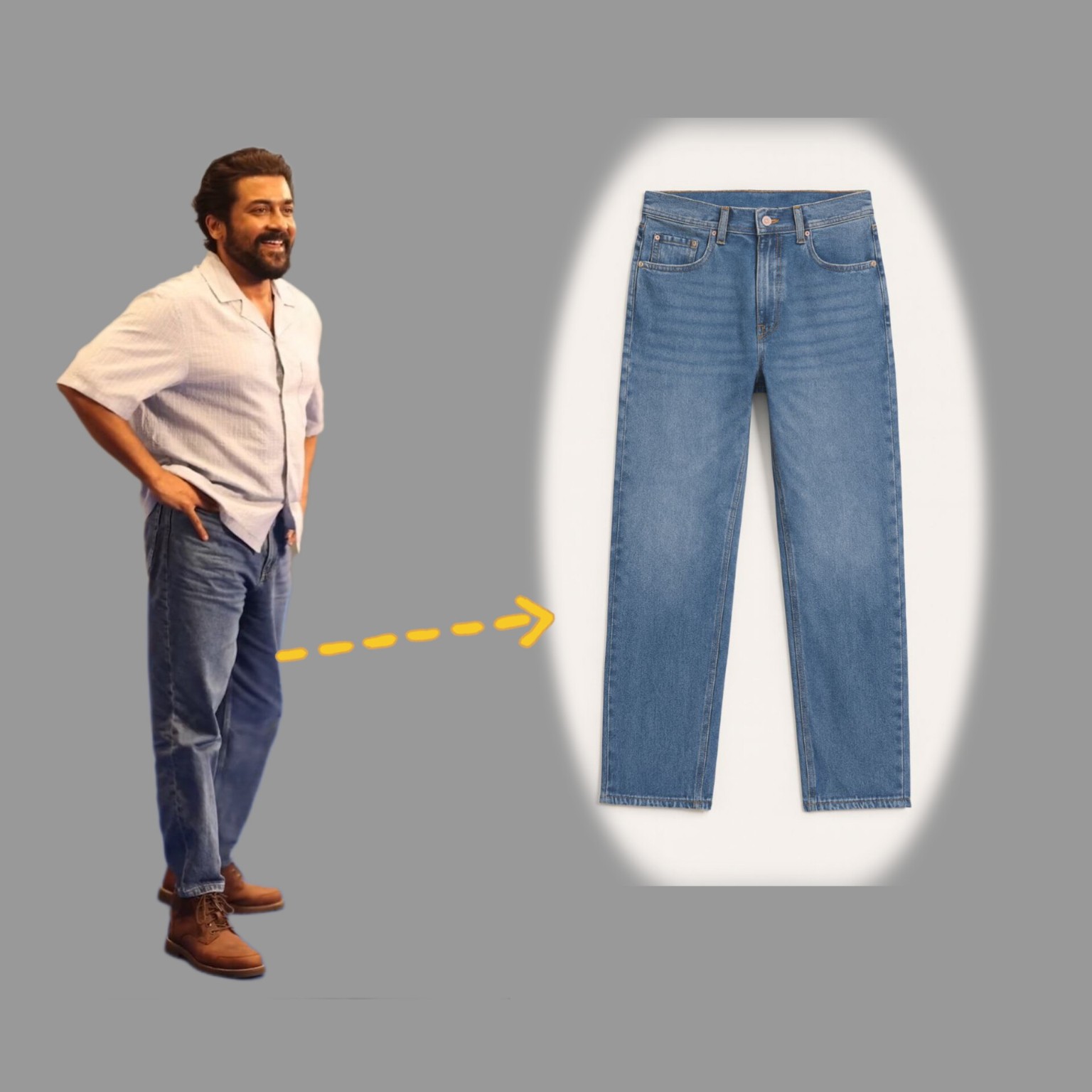 Suriya Outfit की क्लासिक ब्लू डेनिम